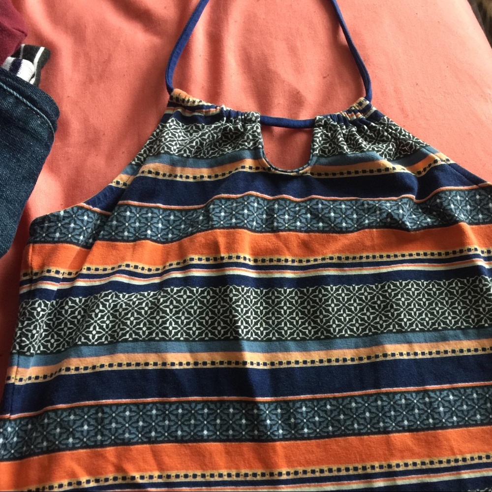 Halter top cropped shirt